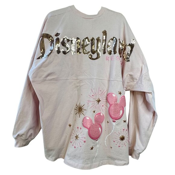 Disneyland Resort Tops - DISNEYLAND Mickey Balloon Spirit Jersey Womens XXL 2XL Disney Parks 2024 Sequins